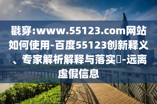 戳穿:www.55123.com网站如何使用-百度55123创新释义、专家解析解释与落实-远离虚假信息